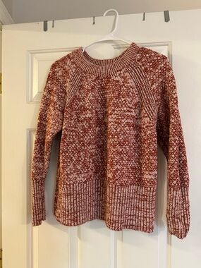 Universal Thread Rust and Cream Marled Crewneck Sweater